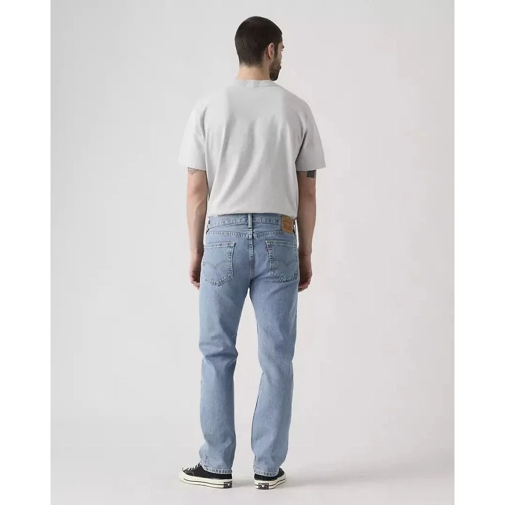 Levis 505 Regular Fit Straight Leg Jeans Light Wash Blue Mens 38x30 NWT